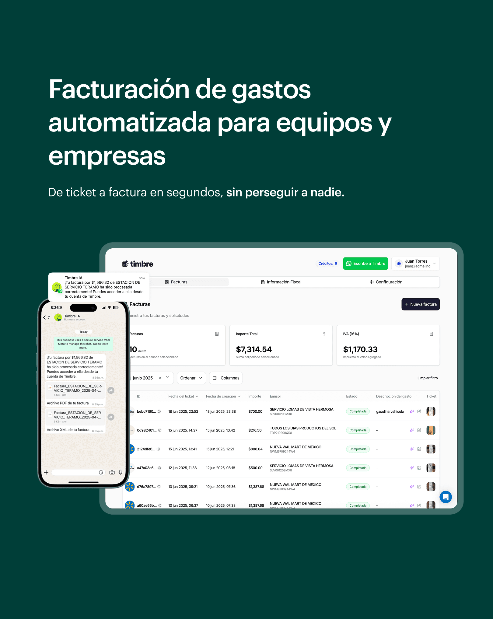 Timbre App Screenshot